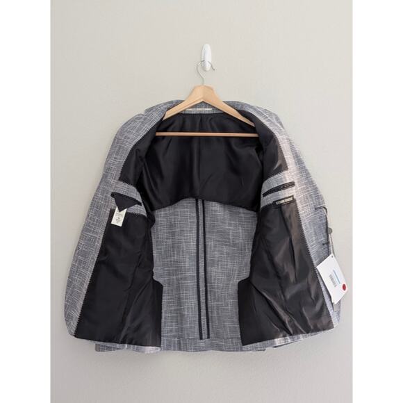 NWT Ettore Ravelli Blazer Suit Jacket Slate Blue Size 36 Cotton Italy Sport Coat - Picture 9 of 10